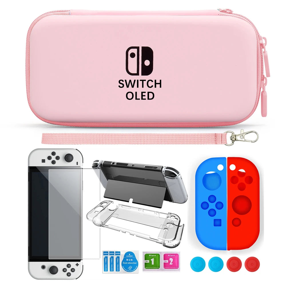 Console King™ – Kit de Protection Premium pour Nintendo Switch OLED | Étui Rigide + Accessoires Complets