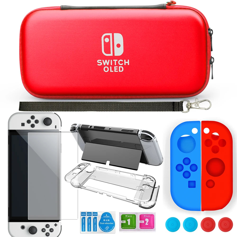 Console King™ – Kit de Protection Premium pour Nintendo Switch OLED | Étui Rigide + Accessoires Complets