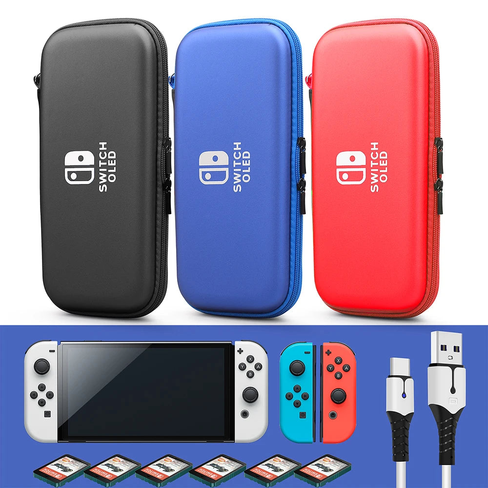 Console King™ – Kit de Protection Premium pour Nintendo Switch OLED | Étui Rigide + Accessoires Complets