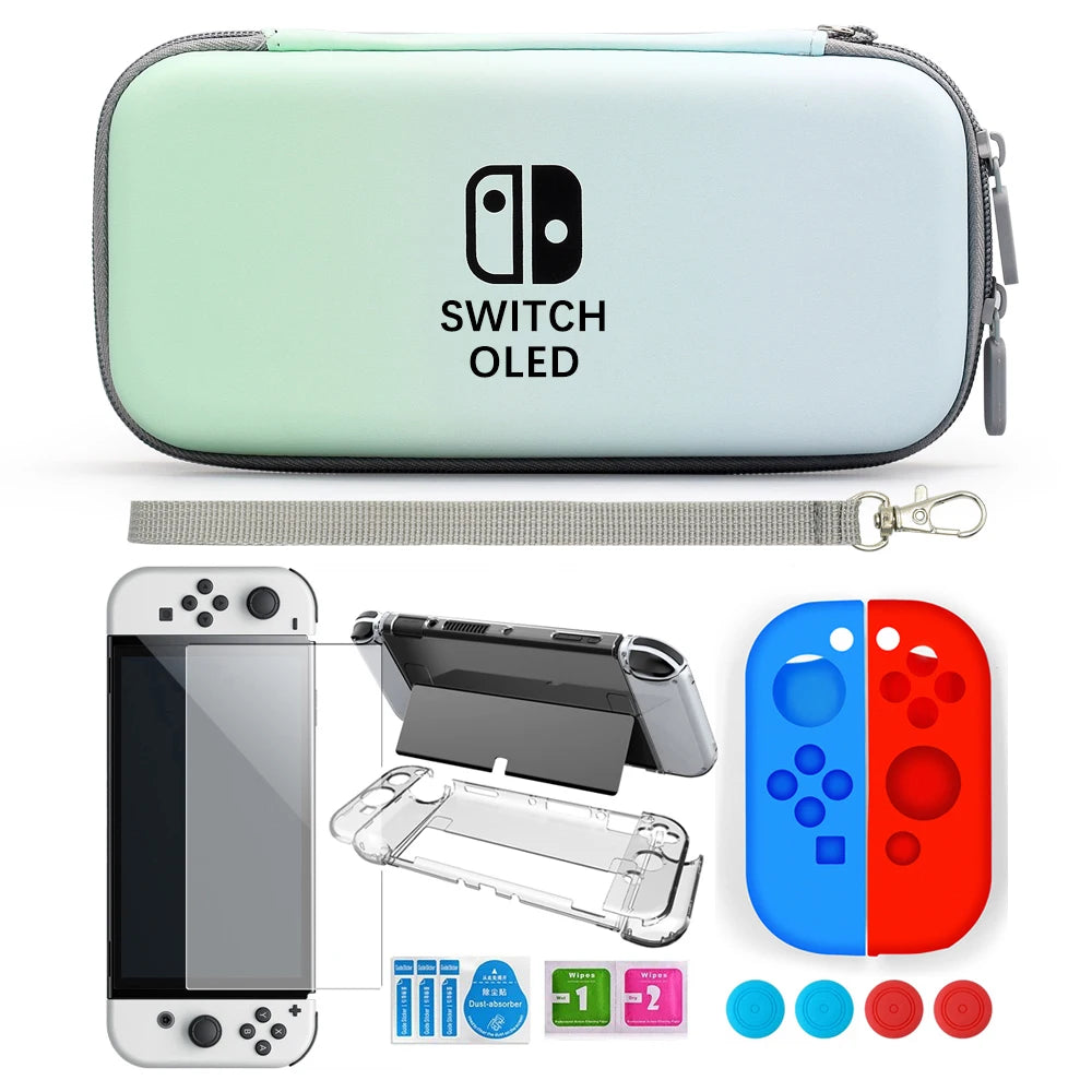 Console King™ – Kit de Protection Premium pour Nintendo Switch OLED | Étui Rigide + Accessoires Complets