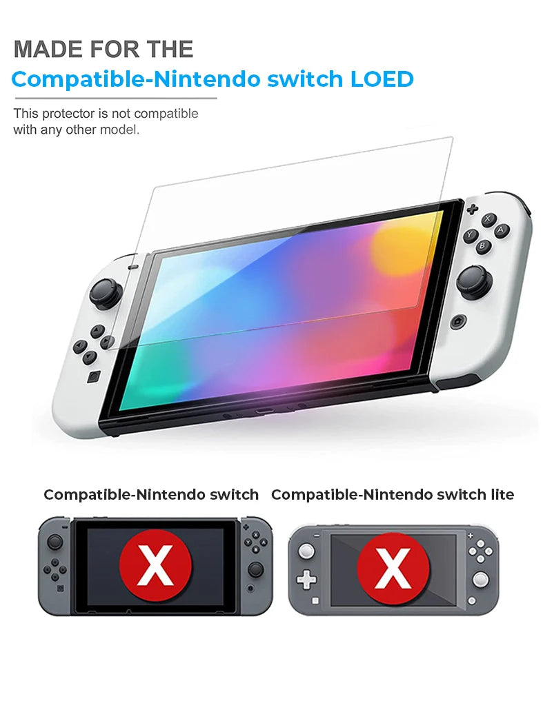 Console King™ – Lot de 2 Protections Écran en Verre Trempé 9H pour Nintendo Switch, Switch OLED & Lite | Ultra-Clair & Anti-Rayures