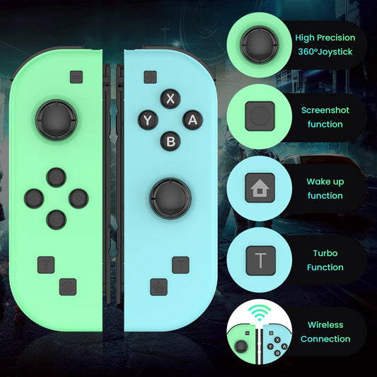 Console King™ – Joy-Cons Sans Fil pour Nintendo Switch, iOS, Android & PC | Joystick Bluetooth avec Turbo & Contrôle Précis