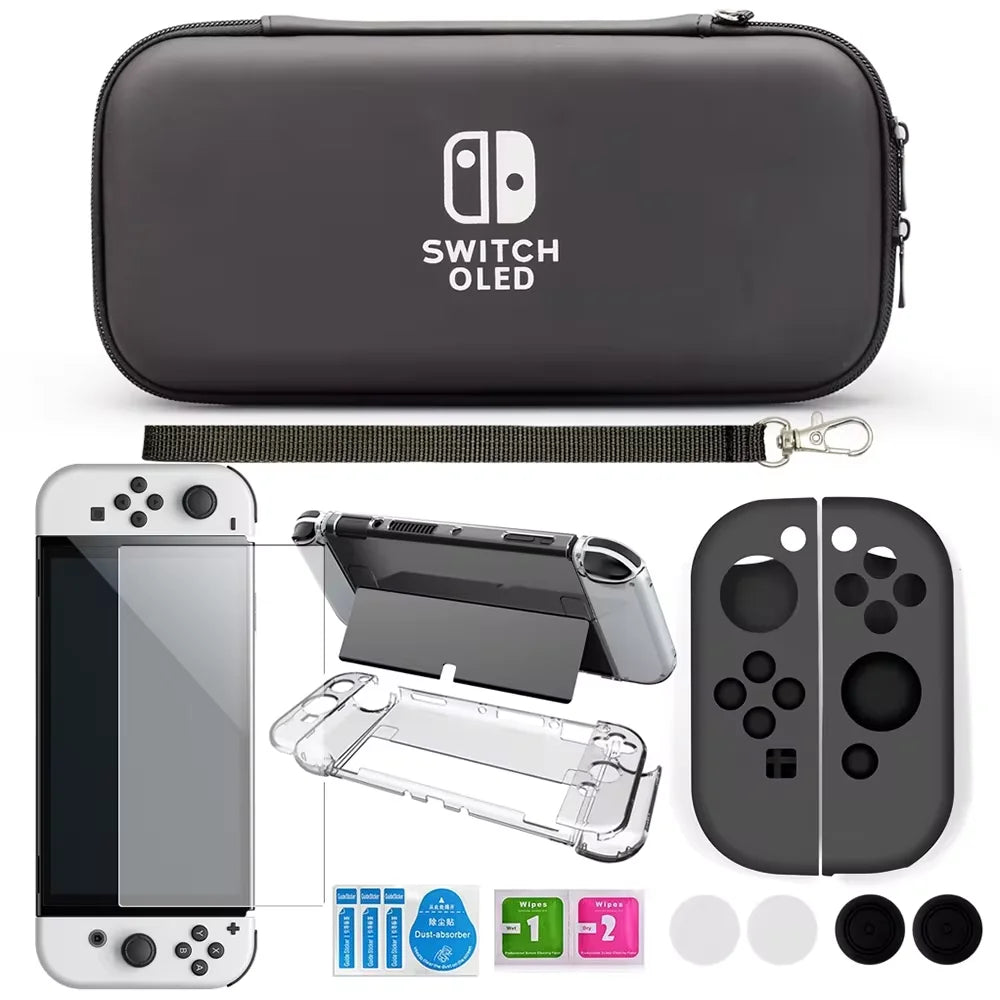 Console King™ – Kit de Protection Premium pour Nintendo Switch OLED | Étui Rigide + Accessoires Complets