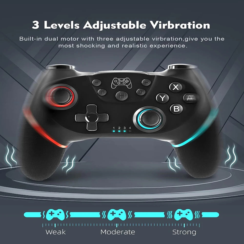 Console King™ – Manette Sans Fil Bluetooth pour Nintendo Switch, Switch Lite & OLED | Joystick 6-Axes & Contrôle Précis