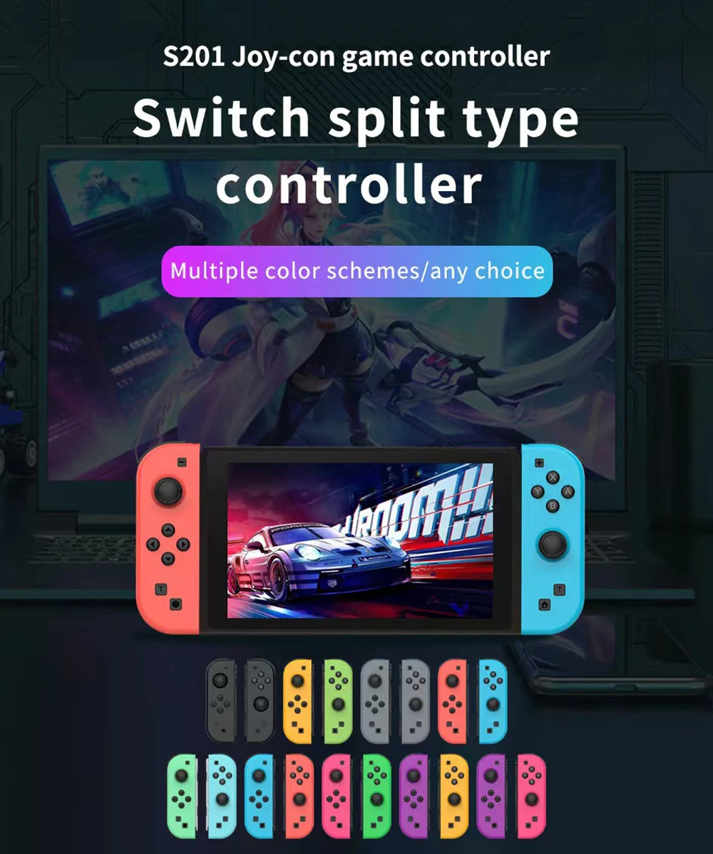 Console King™ – Joy-Cons Sans Fil pour Nintendo Switch, iOS, Android & PC | Joystick Bluetooth avec Turbo & Contrôle Précis